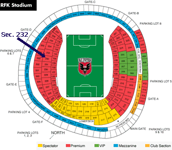 RFK Stadium -- Section 232